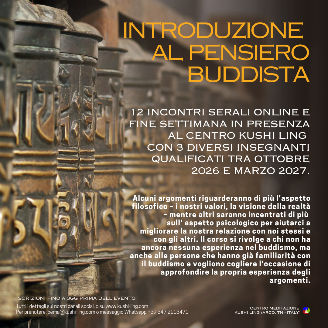 Introduzione al pensiero buddista: Il potenziale della nostra mente  con Ven. Laura Coccitto